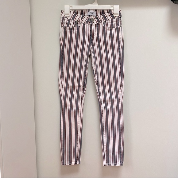 Paige Denim Verdugo ankle skinny striped jeans size 24 - Picture 1 of 5